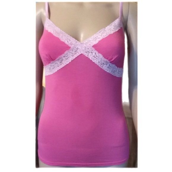 ⚡️SALE⚡️ PINK Victoria’s Secret PINK Spaghetti Strap Tank XS lace details - Picture 3 of 8